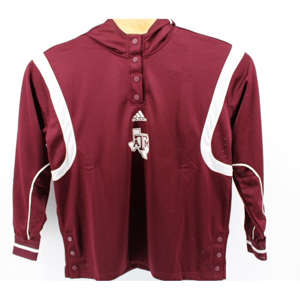 Texas A&M Aggies Adidas Team Pullover Maroon White Sideline 1/4 Snap‎ Womens L